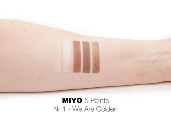 MIYO Five Points Palette, paleta cieni do powiek, 01 We Are Golden, 6,5 g