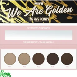MIYO Five Points Palette, paleta cieni do powiek, 01 We Are Golden, 6,5 g