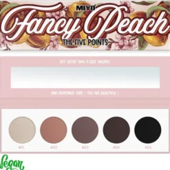 MIYO Five Points Palette, paleta cieni do powiek, 10 Fancy Peach, 6,5 g