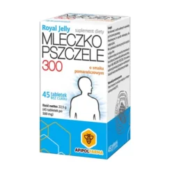 Mleczko pszczele Royal Jelly 300, tabletki, smak pomarańczowy, 45 szt.