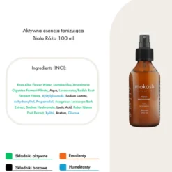 Mokosh, aktywna esencja tonizująca Biała róża, 100 ml