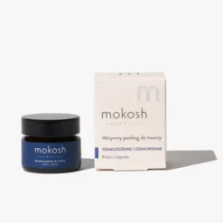 Mokosh, aktywny peeling do twarzy, róża z jagodą, 15 ml
