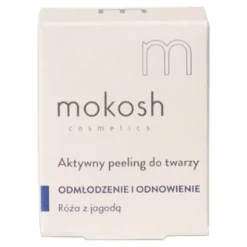 Mokosh, aktywny peeling do twarzy, róża z jagodą, 15 ml