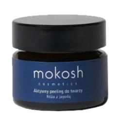 Mokosh, aktywny peeling do twarzy, róża z jagodą, 15 ml