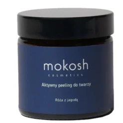 Mokosh aktywny peeling do twarzy, róża z jagodą, 60 ml