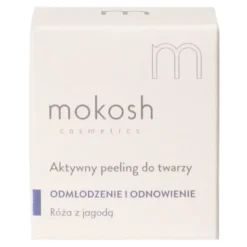 Mokosh aktywny peeling do twarzy, róża z jagodą, 60 ml