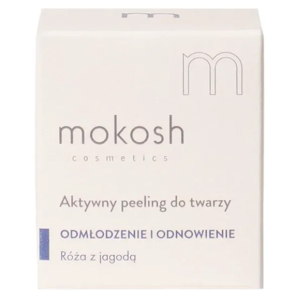 Mokosh aktywny peeling do twarzy, róża z jagodą, 60 ml