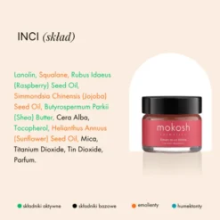 Mokosh balsam do ust, malina, 15 ml