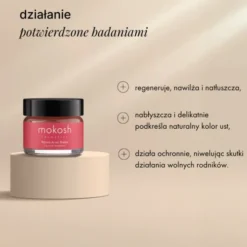 Mokosh balsam do ust, malina, 15 ml
