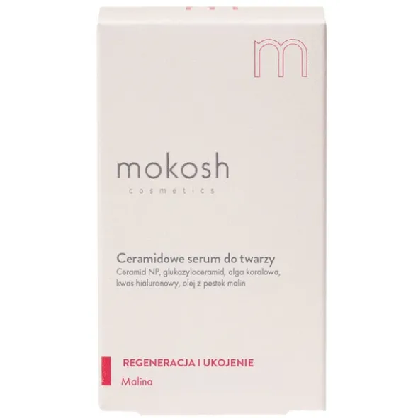 Mokosh Ceramidowe serum do twarzy, Malina, 30 ml