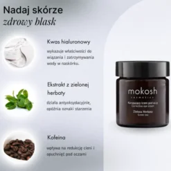 Mokosh, korygujący krem pod oczy, zielona herbata, 30 ml