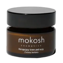 Mokosh, korygujący krem pod oczy, zielona herbata, mini, 15 ml