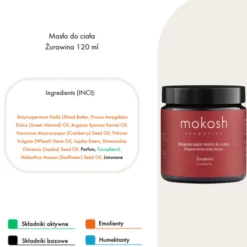 Mokosh, masło do ciała żurawina, 120ml