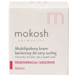 Mokosh Multilipidowy krem barierowy do cery suchej, Malina, 60 ml