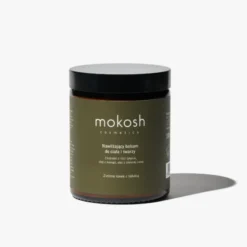 Mokosh, nawilżający balsam do twarzy i ciała, Zielona kawa z tabaką, 180 ml