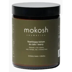 Mokosh, nawilżający balsam do twarzy i ciała, Zielona kawa z tabaką, 180 ml