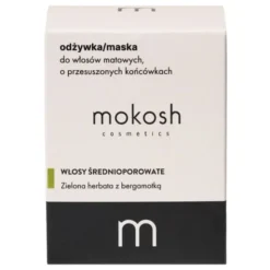 Mokosh, odżywka/maska do włosów matowych, o przesuszonych końcówkach, zielona herbata z bergamotką, 180 ml