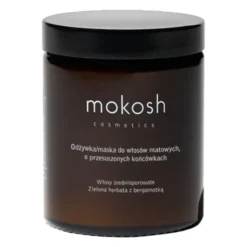 Mokosh, odżywka/maska do włosów matowych, o przesuszonych końcówkach, zielona herbata z bergamotką, 180 ml