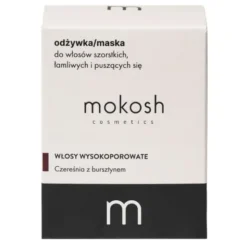 Mokosh, odżywka/maska do włosów szorstkich, łamliwych i puszących się, czereśnia z bursztynem, 180 ml