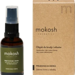 Mokosh, olejek do brody i włosów zielona kawa z tabaką, 30 ml