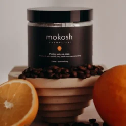 Mokosh, peeling solny do ciała Kawa z pomarańczą, 300g