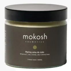 Mokosh, peeling solny do ciała Zielona kawa z tabaką, 300 g