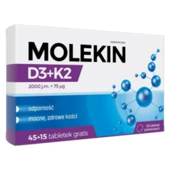 Molekin D3 + K2, tabletki powlekane, 60 szt. (45 + 15 szt.)