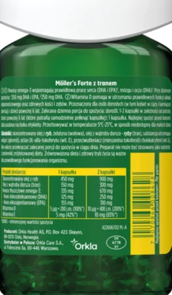 Mollers Forte z tranem, kapsułki, 112 szt.