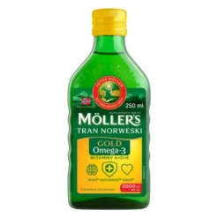 Mollers Gold Tran Norweski, płyn o smaku cytrynowym, 250 ml