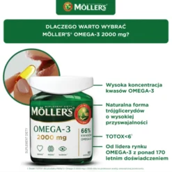 Mollers Omega-3 2000 mg, kapsułki, 60 szt.