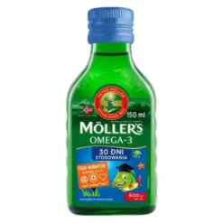 Moller`s Omega-3 Tran Norweski, płyn, aromat owocowy, 150 ml