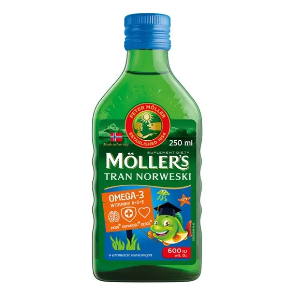 Mollers Tran Norweski, aromat owocowy, 250 ml