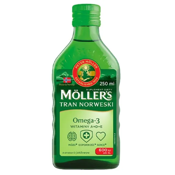Mollers Tran Norweski, aromat jabłkowy, 250 ml
