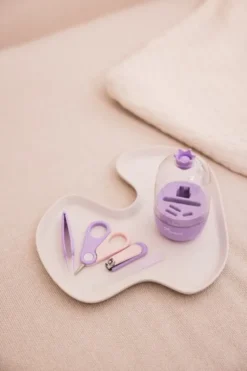 Momini BabyNail, zestaw do pielęgnacji paznokci niemowląt, fioletowy, 1 zestaw
