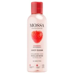 Mossa, woda micelarna z kwasem hialuronowym i ekstraktem z truskawki 3w1, 200 ml