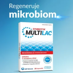Multilac, kapsułki, synbiotyk (probiotyk +prebiotyk), 20 szt.