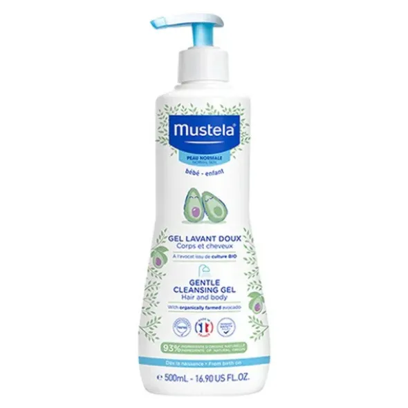 Mustela Bebe-Enfant, delikatny żel do mycia z organicznym awokado, 500 ml