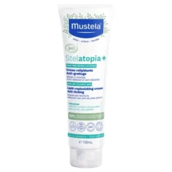 Mustela Stelatopia+, przeciwświądowy krem uzupełniający lipidy, 150 ml