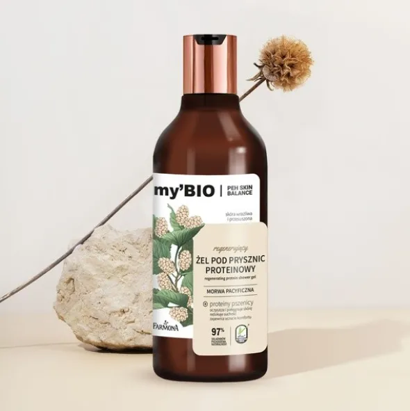 my'BIO, regenerujący żel pod prysznic, proteinowy, 500 ml