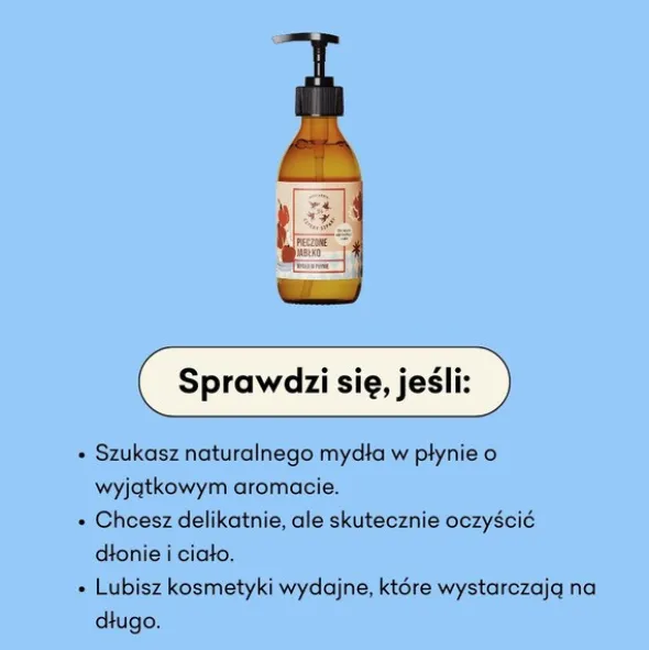 Mydlarnia 4Szapki, naturalne mydło w płynie Pieczone Jabłko, 300 ml
