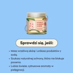 Mydlarnia 4 Szpaki, delikatny dezodorant w kremie, mandarynkowy, 60 ml