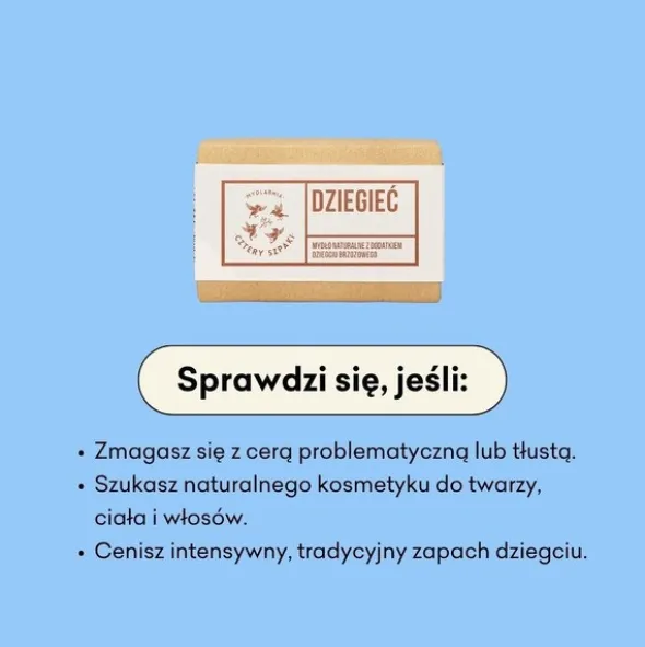 Mydlarnia 4 Szpaki, Dzięgieć, mydło w kostce na problemy skórne, 110 g