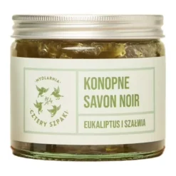 Mydlarnia 4 Szpaki, konopne mydło Savon Noir, Eukaliptus i Szałwia, 250 ml