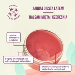 Mydlarnia 4 Szpaki, Mięta i Czereśnia, balsam do ust, 15 ml
