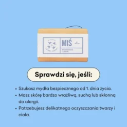 Mydlarnia 4 Szpaki, Miś z lanoliną, naturalne mydło w kostce, 110 g