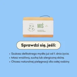 Mydlarnia 4 Szpaki, Miś z wegańską lanoliną, naturalne mydło w kostce, 110 g