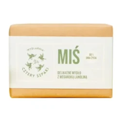 Mydlarnia 4 Szpaki, Miś z wegańską lanoliną, naturalne mydło w kostce, 110 g