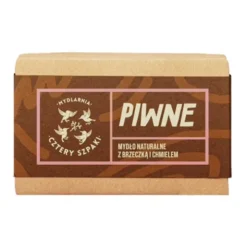 Mydlarnia 4 Szpaki, mydło naturalne w kostce, Piwne, 110 g
