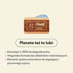 Mydlarnia 4 Szpaki, mydło naturalne w kostce, Piwne, 110 g