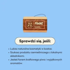 Mydlarnia 4 Szpaki, mydło naturalne w kostce, Piwne, 110 g